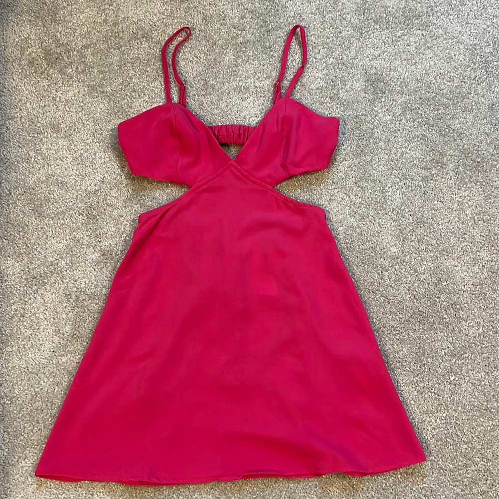 Forever 21 pink cut out mini dress